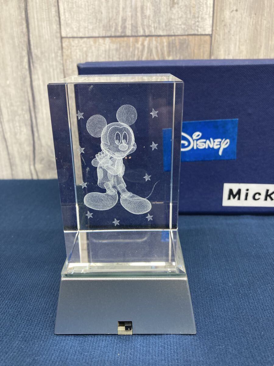 〈N8960〉 ディズニー Disney クリスタル 置物 ミッキーマウス拍卖