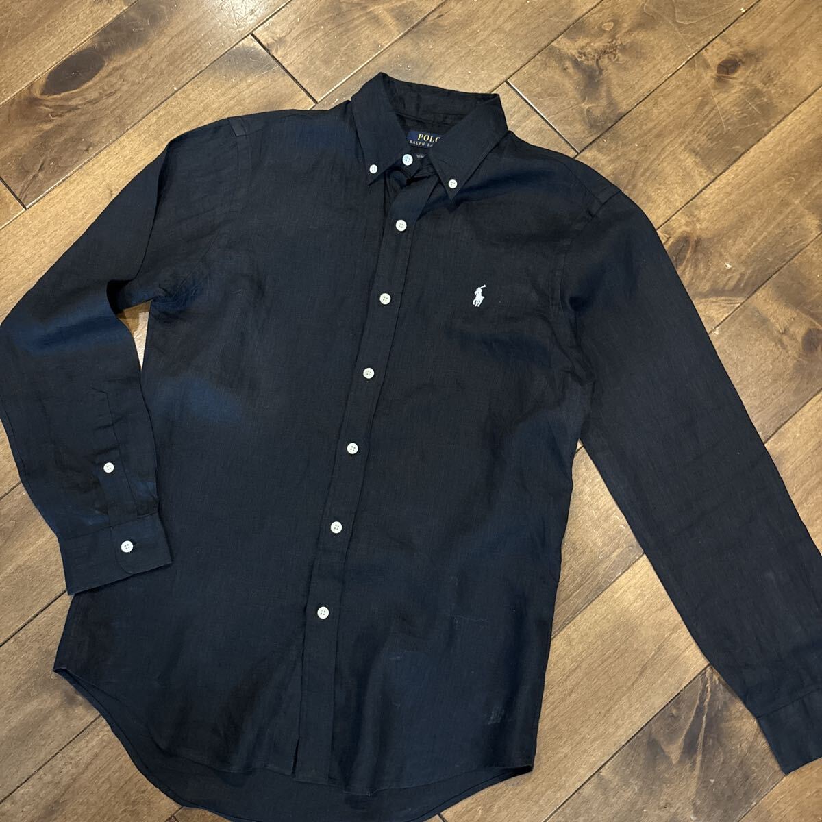 ラルフローレン 長袖シャツ ブラック customfit Ralph Lauren ボタンダウンシャツ拍卖