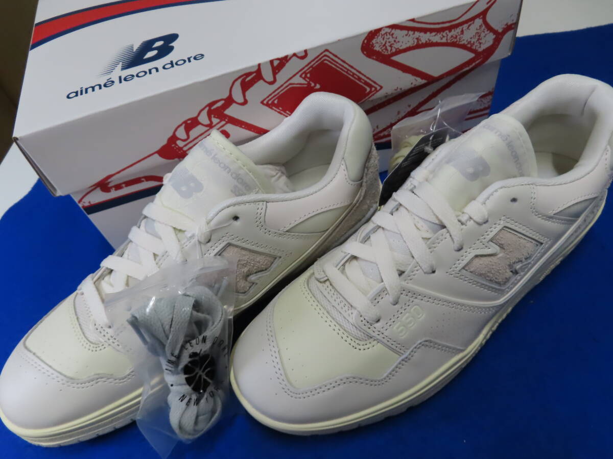 【未使用品】Newbalance×aim Leon Dore(ニューバランス×エメ レオン ドレ)BB550AM1 White/White スニーカー【US9/27cm】拍卖