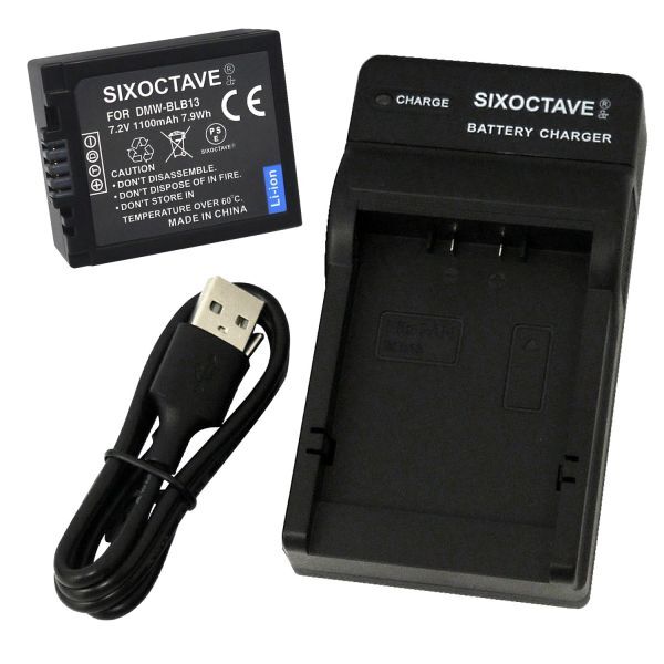 DMW-BLB13 Panasonic 互換バッテリー 1個と充電器(USB充電式) 純正品にも対応 DMC-GF1 DMC-GH1 DMC-G10K DMC-G2 DMC-G1拍卖