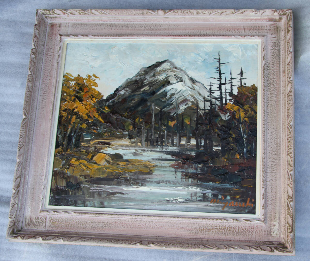 縁起物 1970年 大正池にて 宮田紘子 油絵 63cm×71cm拍卖