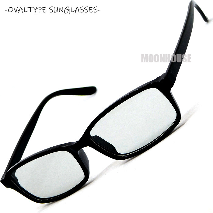 送料無料 スクエア サングラス メンズ レディース オーバル型 UVカット ライトスモークレンズ カラーレンズ 伊達眼鏡 伊達メガネ 新品■拍卖