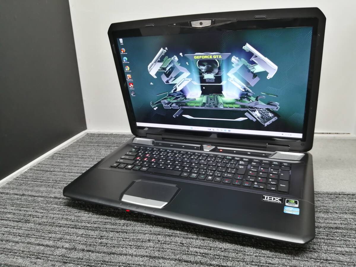 大画面 SSD512GB新品+HDD500GB GALLERIA ゲーミング GTX675M i7-3720QM win11Pro 8G 17.3FHD office2019♪拍卖