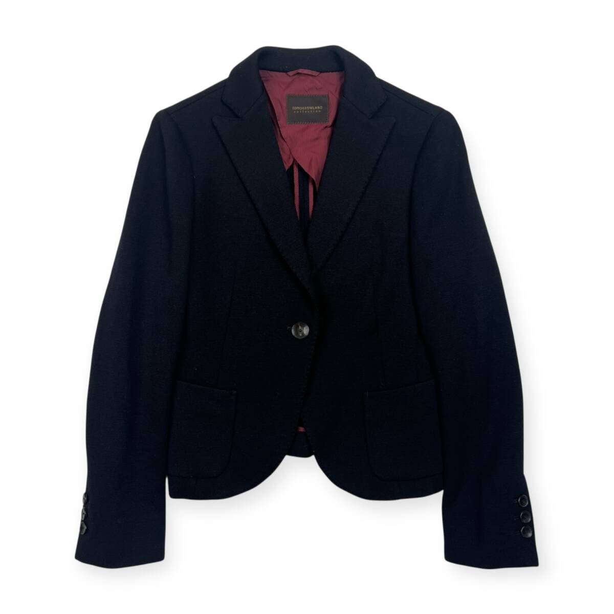 TOMORROWLAND トゥモローランド ジャージー ジャケット 38/ブラック レディース拍卖