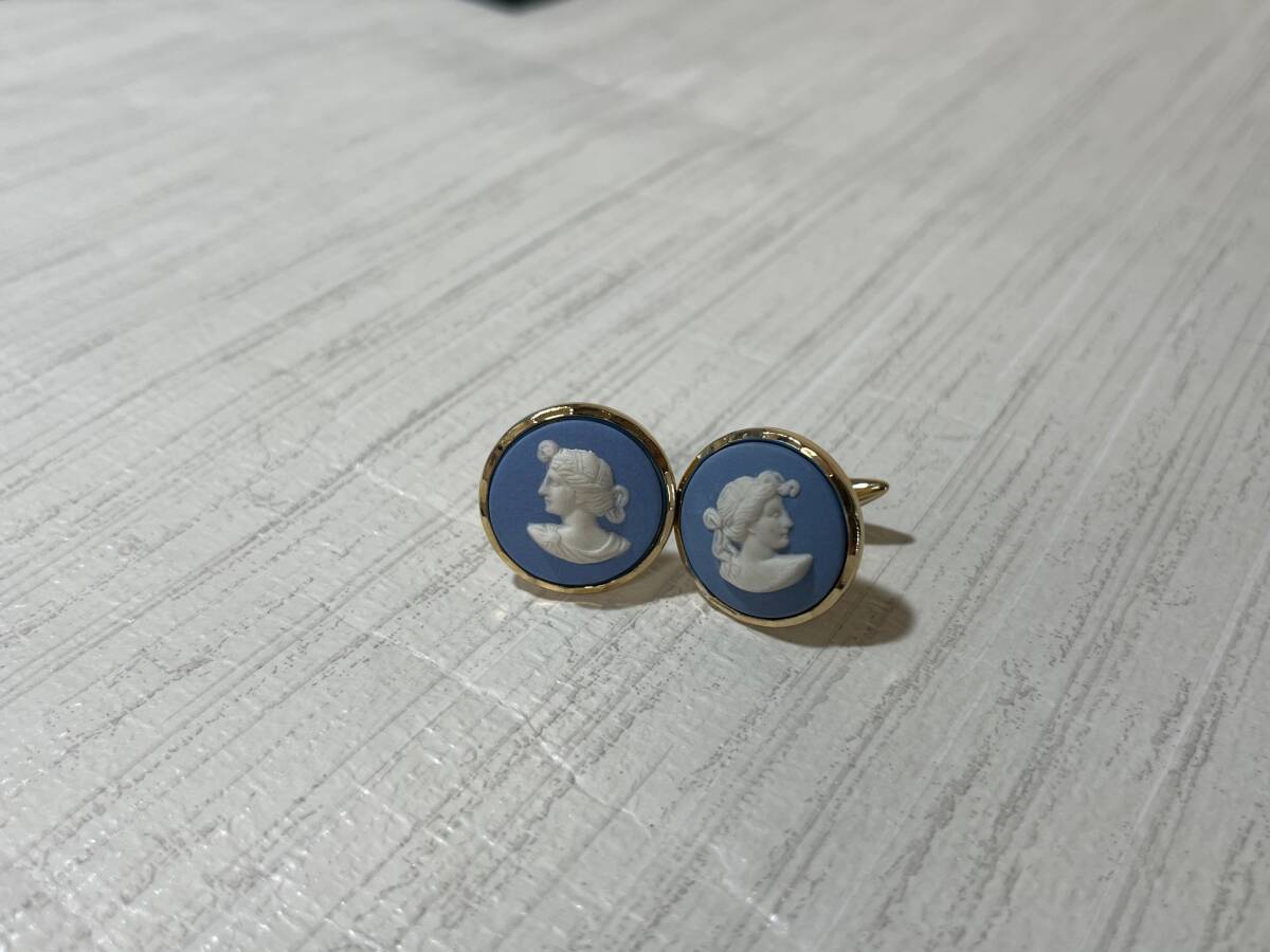 【ヴィンテージ】Stratton製 ストラットン製 カメオカフス PAT.1.144.883 英国製 1960年代 美品 2個セット拍卖