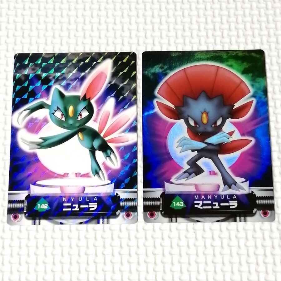 ポケモンずかんカード ニューラ マニューラ ホロ レインボーホロ 2枚セット ポケットモンスター アドバンスジェネレーション カードダス拍卖