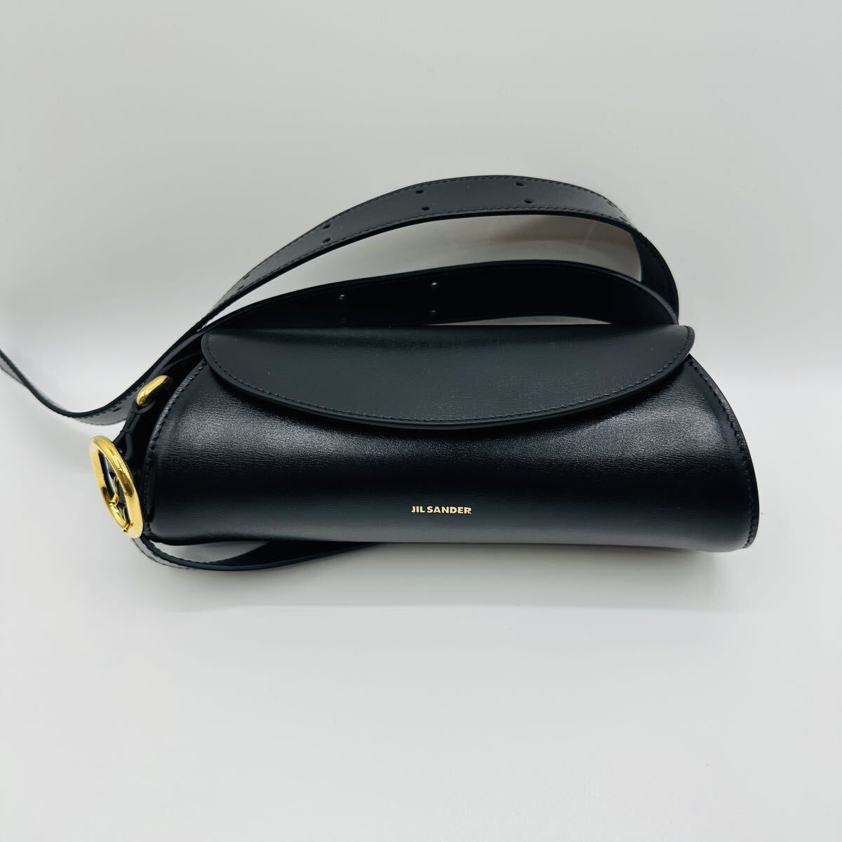 ブラック JILSANDER Cannolo Mini ジルサンダー カンノーロ ミニ ショルダーバッグ メンズ レディース ユニセックス拍卖