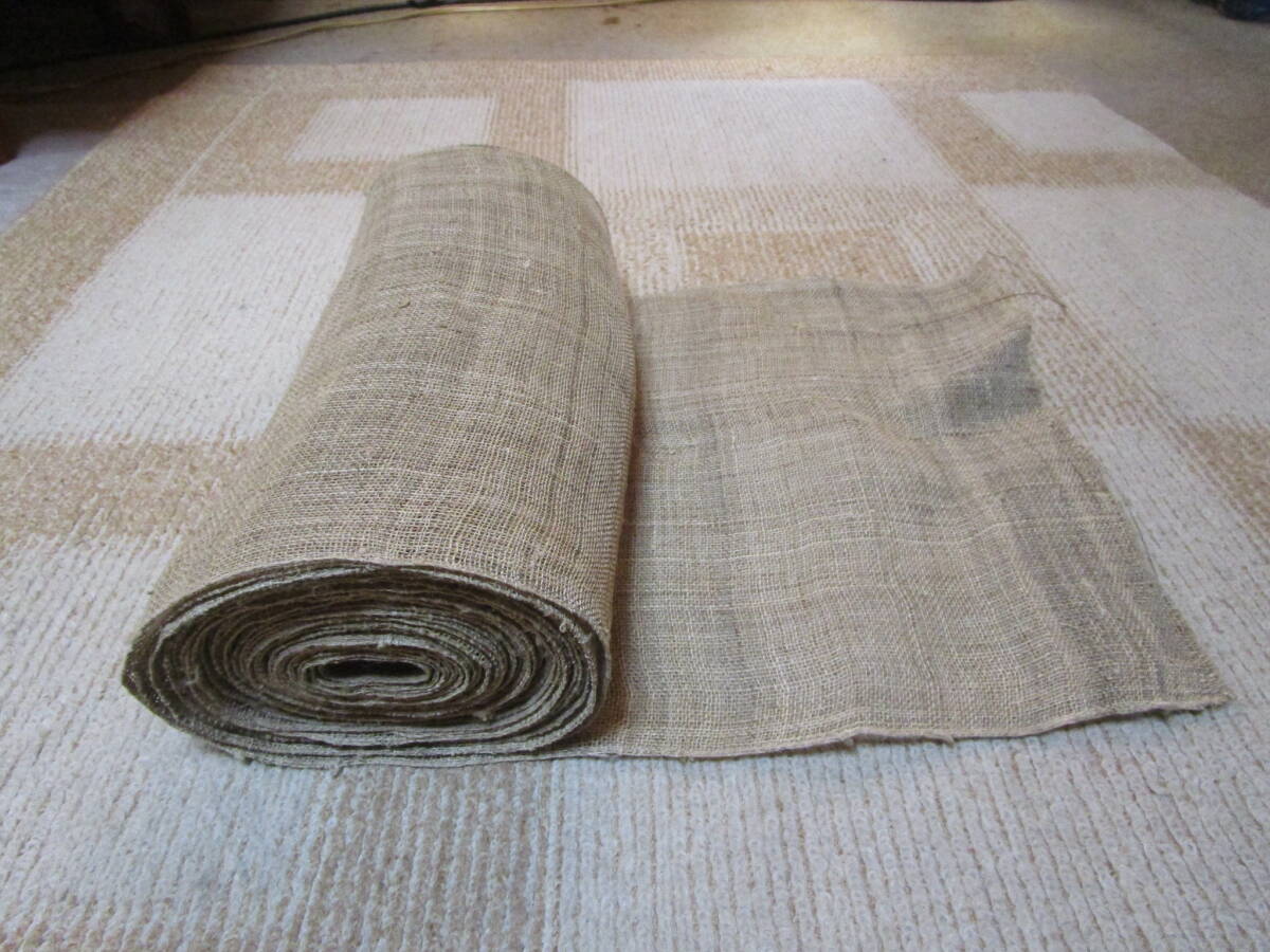 古裂 古布 古生地 地織 麻 反物 破れ穴無し 全長約12m30cm 幅約35cm ヤマト着払い発送拍卖