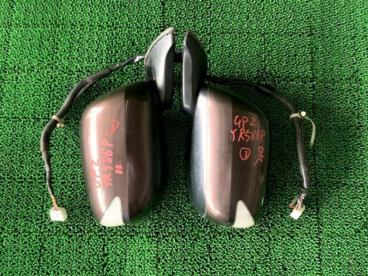 ●即決値段●動作OK● ① ホンダ フィットシャトル GP2 ウインカー ドアミラー 左右セット サイドミラー 11P カラー:YR586P拍卖