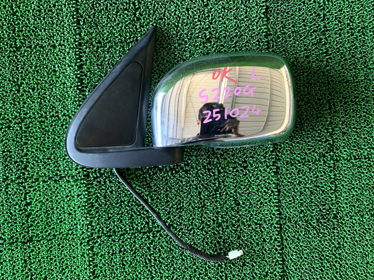 ●即決値段●動作OK● 251024 ダイハツ アトレー S220G S230G 純正 メッキ ドアミラー 左 サイドミラー 左 5P拍卖