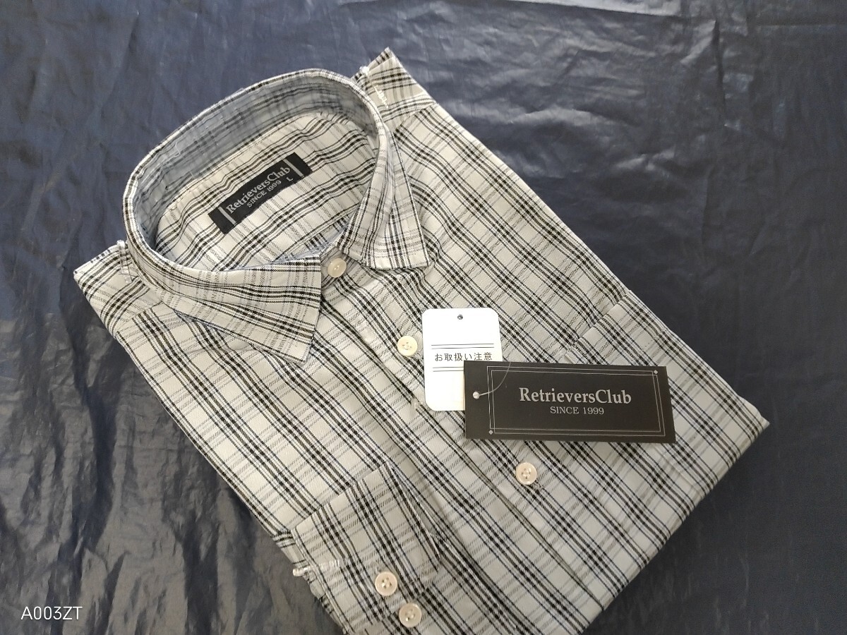 LL寸・秋物新品/ブロード・チェックシャツ■グレー拍卖