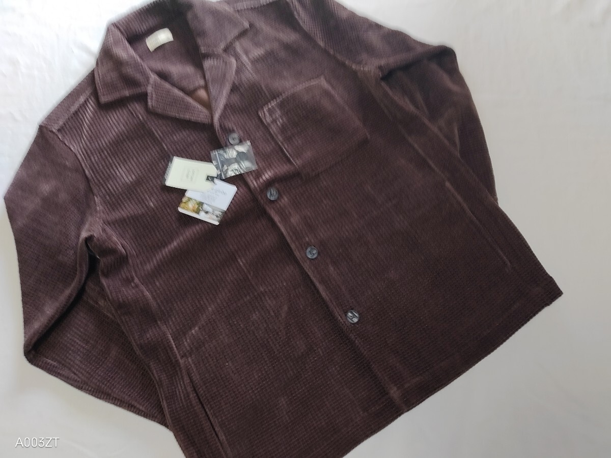 L寸・秋冬新品/ワッフルベロア・テーラードジャケット■ブラウン拍卖
