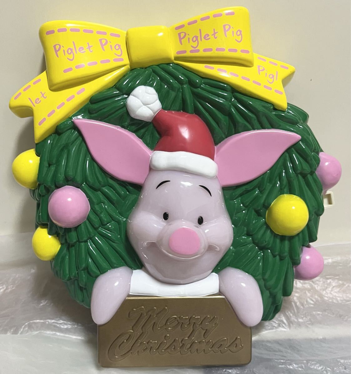 くまのぷーさん クリスマスウォールライト ピグレット ジャンク品 くまのプーさん ディズニー Disney拍卖