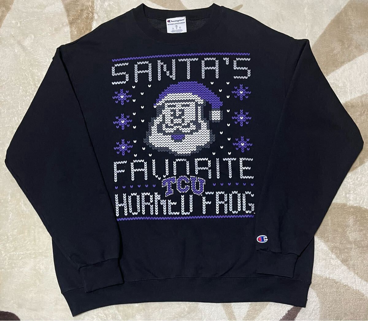 champion TCU チャンピオン パーカー ブラック 3XL 黒 スウェット メンズ トレーナー 古着 大きいサイズ拍卖