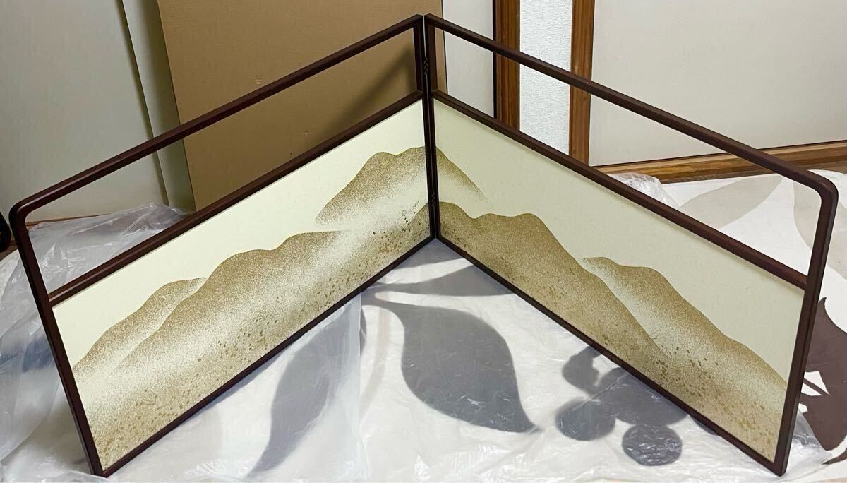 茶道具 風炉先屏風 表千家 裏遠山 利休梅 箱入り拍卖