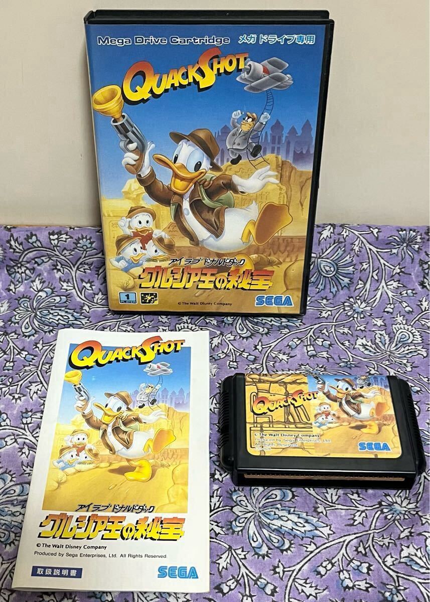 メガドライブ QUACKSHOT アイラブ ドナルドダック グルジア王の秘宝 箱説付き セガ SEGA 当時物 レトロゲーム レア 希少拍卖