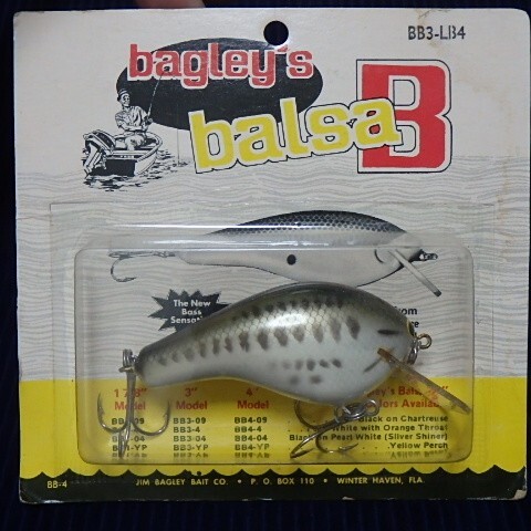 1970年代 オールド バグリー バルサB3 バスカラー 未開封品! OLD BAGLEY BALSA B3 LB4 NEW IN PACKAGE! SUPER NICE!!拍卖
