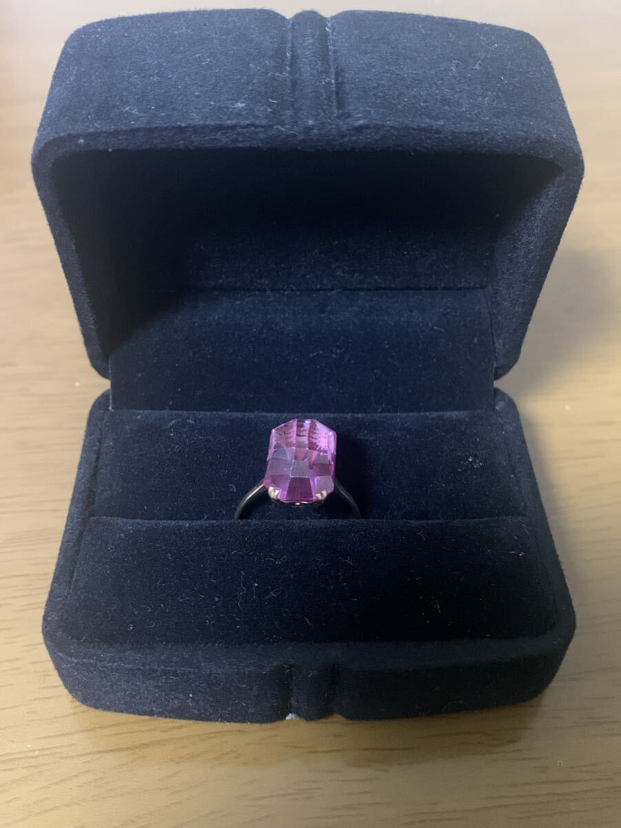 K18 ピンクサファイア リング ゴールド カラーストーン 貴金属 18金 総重量約4.53g 約18号 指輪 アクセサリー 刻印あり拍卖