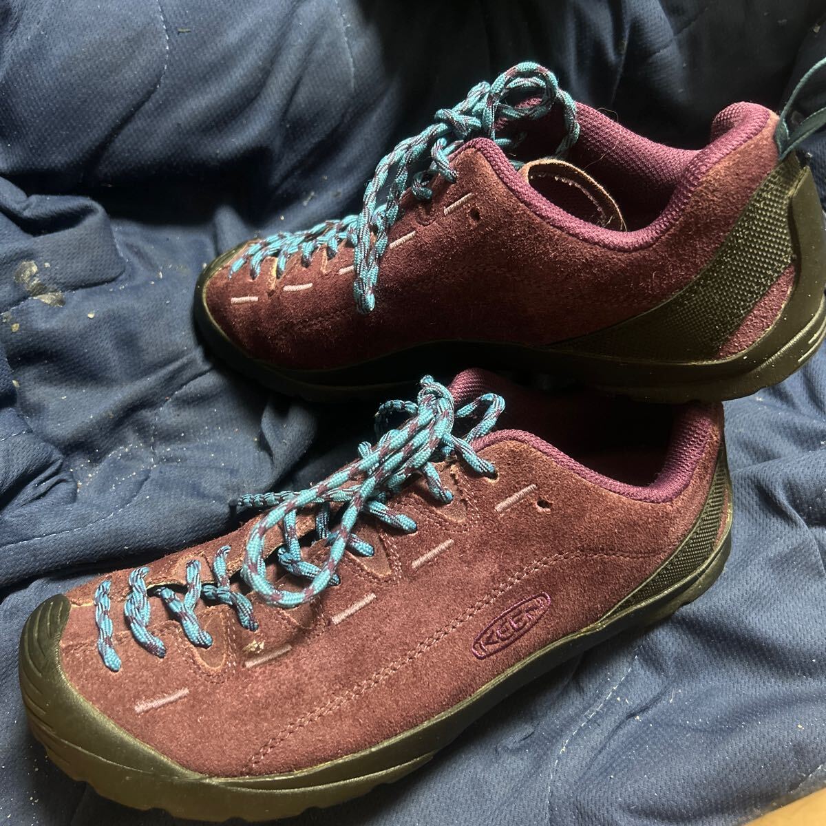 美品!2回使用 キーン 天然皮革アウトドアシューズ ジャスパー 26.0㎝ パープル 定価16280円 送料600円拍卖