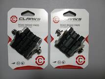 【新品 シマノ互換 即決即日発送】Clarks CP240 / 55mmブレーキシュー & パッドセット + 予備パッド付き /(左右1組2セット)拍卖