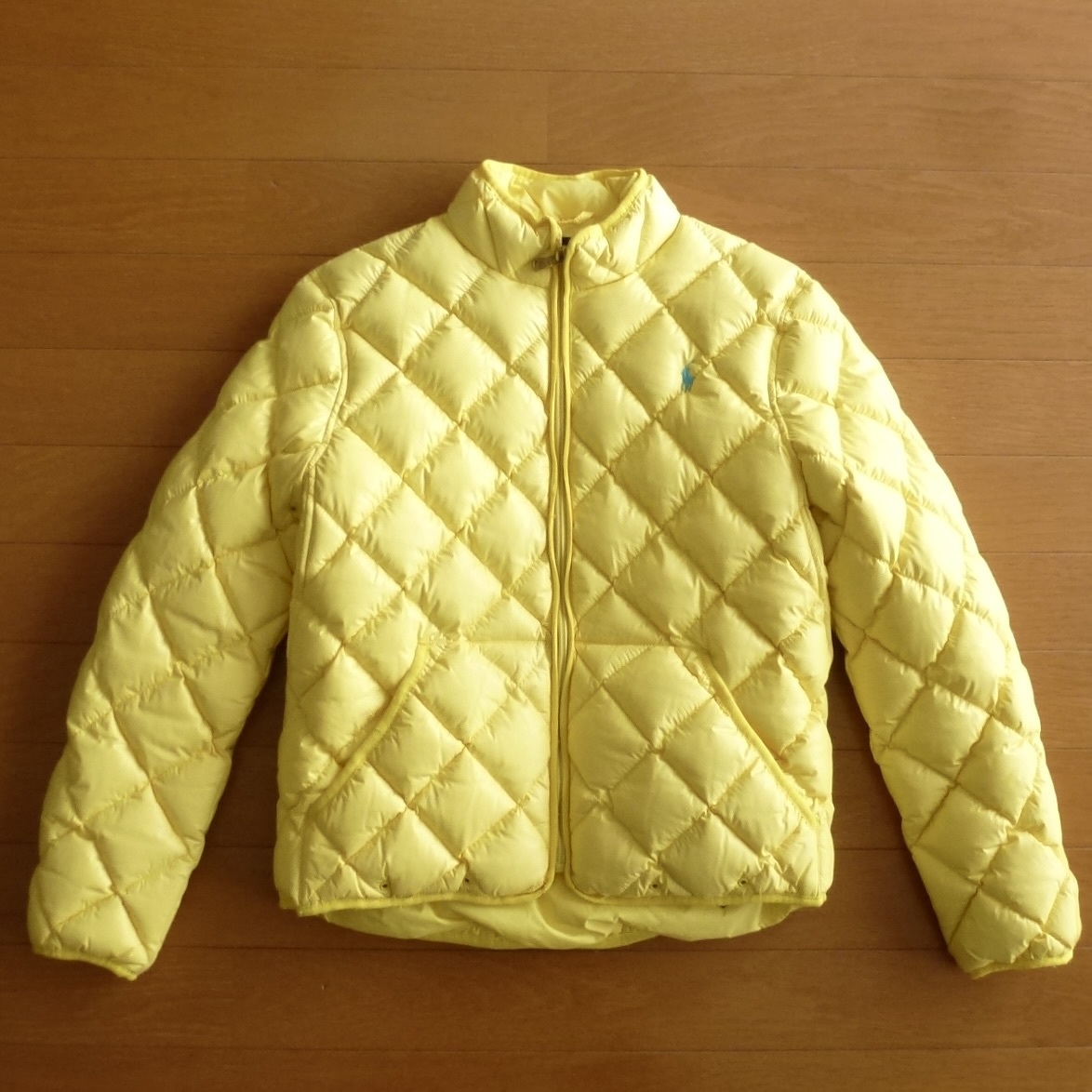 POLO RALPH LAUREN ポロ ラルフローレン キッズ キルティング ダウンジャケット 黄色 ポニー刺繍入り 即決あり!拍卖