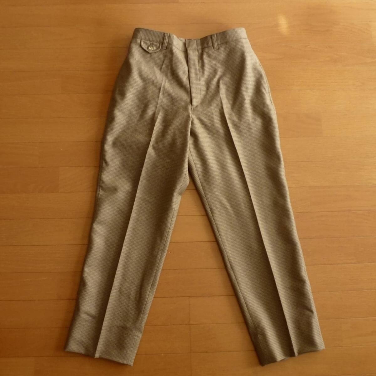 良品 90s ノースフェイス 赤タグ ウール スラックス パンツ 千鳥格子 ストレッチ 即決あり!拍卖