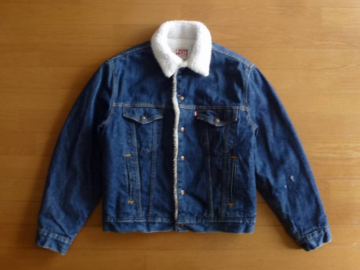 90s USA製 Levi's リーバイス ボアジャケット デニム ジージャン 裏ボア 濃いめ 70608-0216 ヴィンテージ 即決あり!拍卖