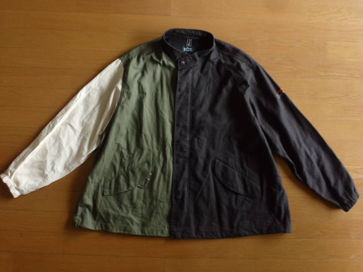 良品 MANASTASH マナスタッシュ HEMP マルチカラー ジップアップ ジャケット オーバーサイズ Lサイズ 即決あり!拍卖