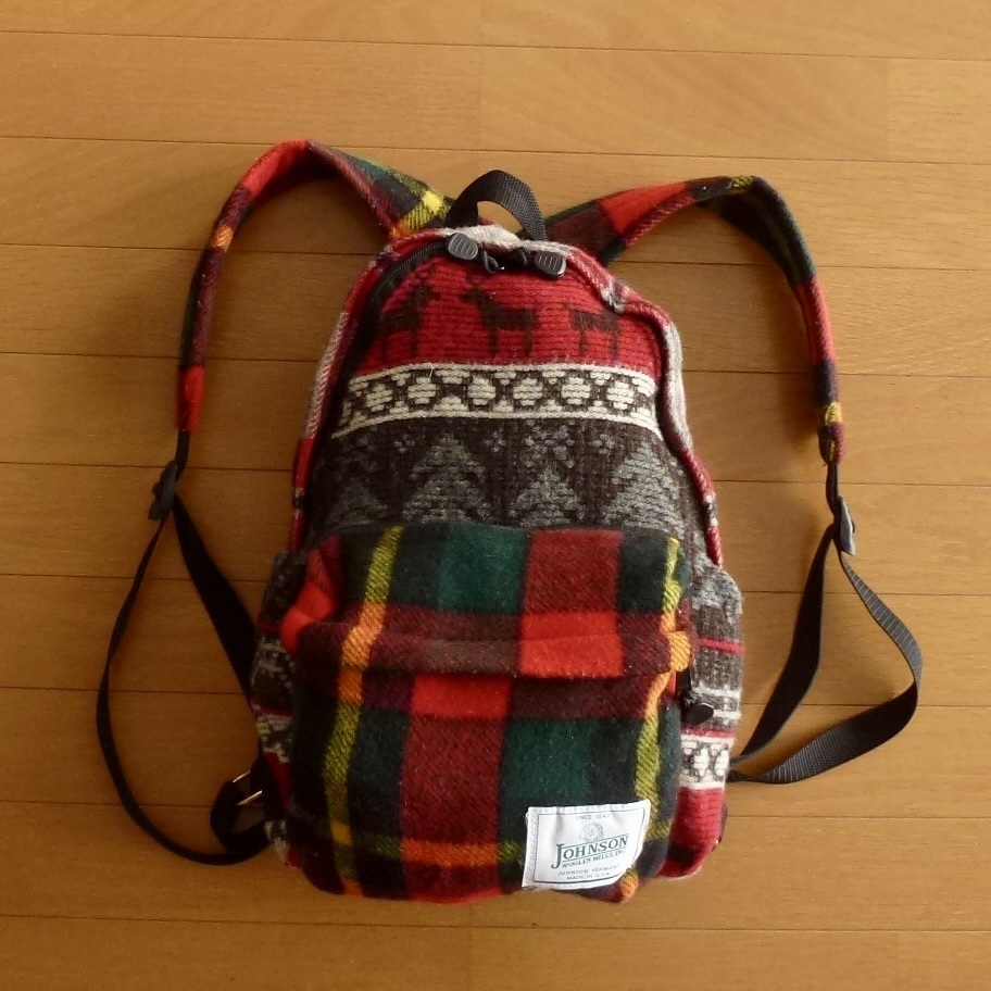 USA製 Johnson Woolen Mills × X-girl チェック柄 リュック 即決あり!拍卖