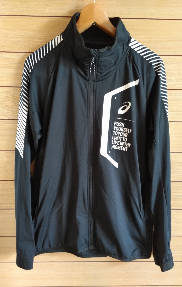 asics アシックス メンズ  トラックジャケット サイズ M ブラック拍卖