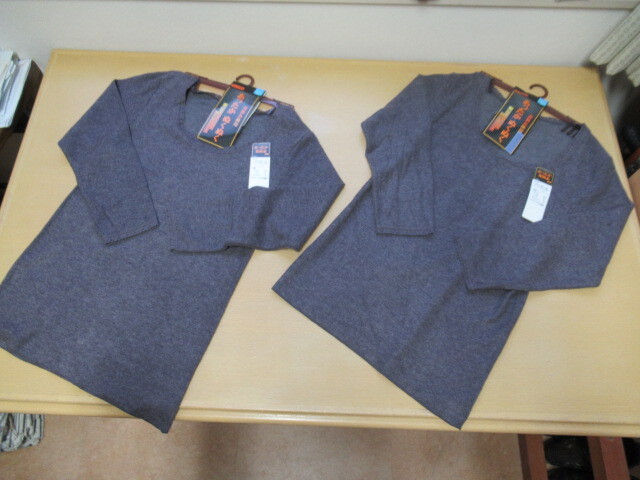 婦人暖かぬくぬく長袖肌着・L寸・2枚・A215拍卖