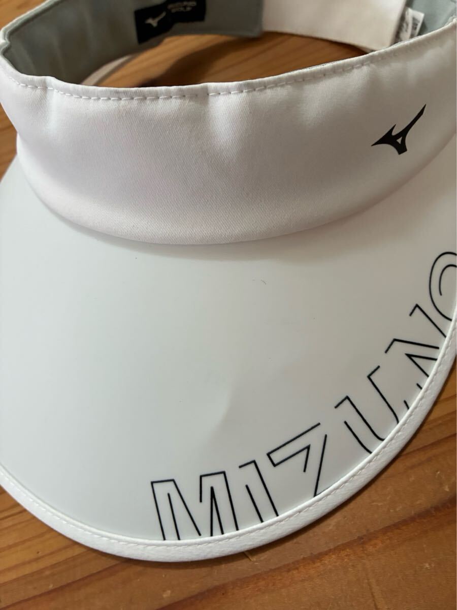 MIZUNO GOLF ゴルフサンバイザー つば広サンバイザー  白  GOLF ゴルフウェア 帽子  サンバイザー ミズノ 日除け対策 拍卖