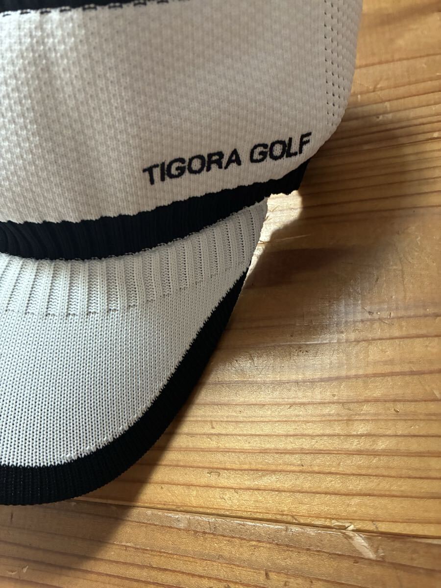 送料込み!! TIGORA ニットサンバイザー 白  サンバイザー 帽子 ティゴラ GOLF ゴルフウェアー拍卖