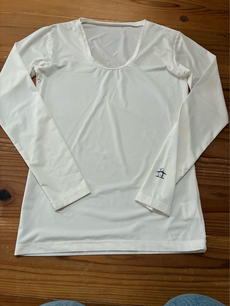送料込み!! Muishingwear ロンT 白  Mサイズ マンシングウェアー  ホワイト 長袖 インナー GOLF ゴルフウェア ペンギン拍卖