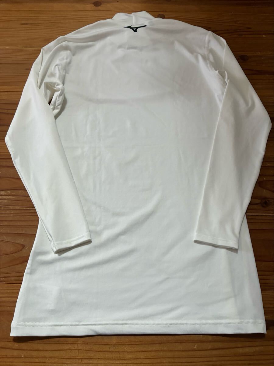 送料込み!! MIZUNO ハイネック 長袖Tシャツ 白 XL 美品 ミズノ インナーウェアー ロンT GOLF ゴルフウェアー ミズノ拍卖