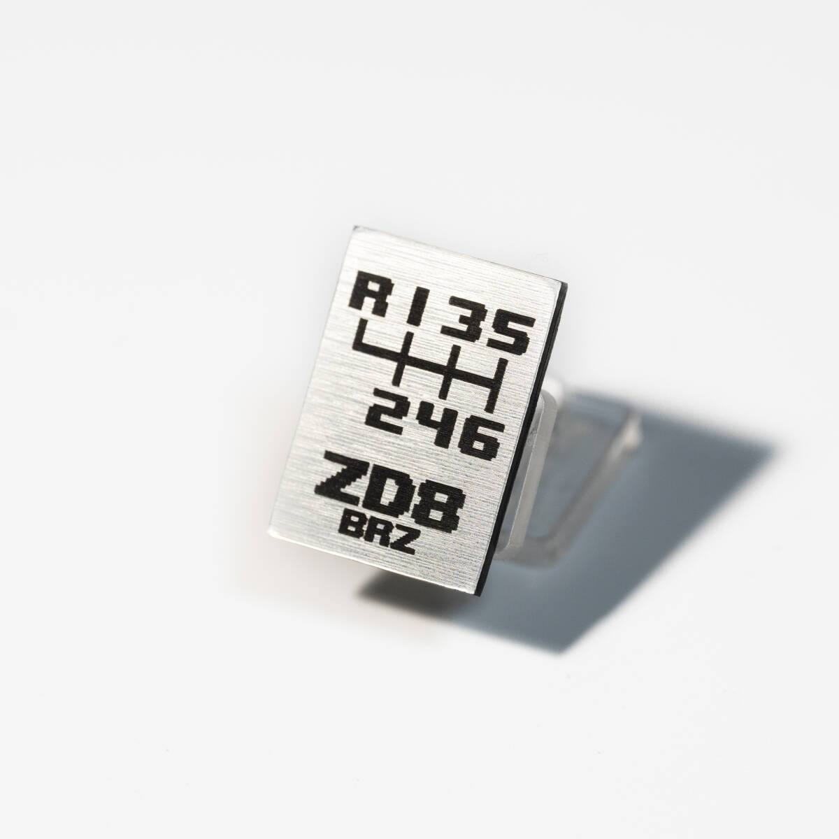 スバル BRZ(ZD8)用 オリジナルシフトパターンプレート シルバー拍卖