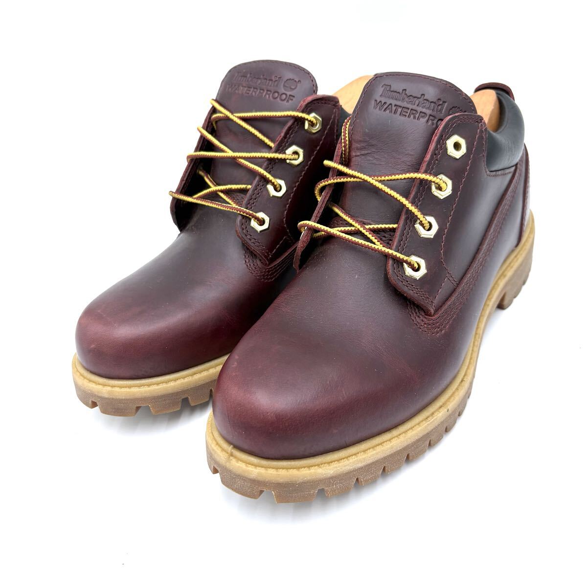 A ■ 極上レザー使用!! '洗練されたデザイン' Timberland ティンバーランド WATERPROOF チャッカーブーツ 25.5cm 紳士靴 シューズ A3198拍卖