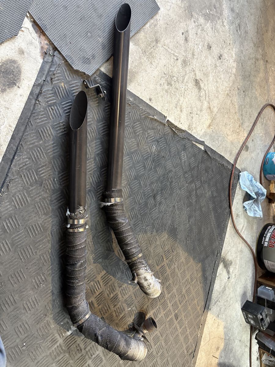 ドラッグスター マフラー スラッシュカット 4TR キャブ フルエキ 社外品 中古 ドラスタ 400 大阪拍卖