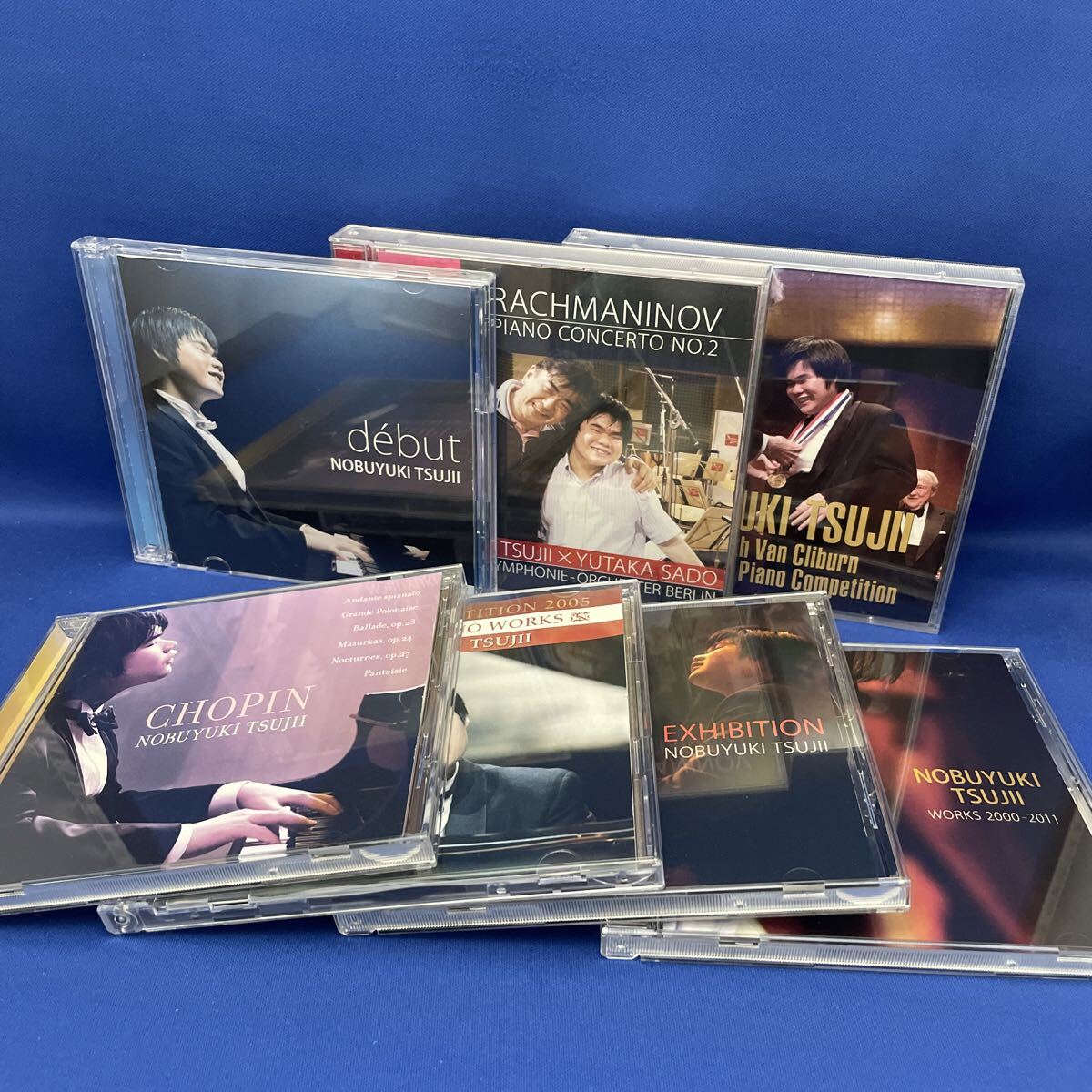 辻井伸行 アルバム CD 合計7枚セット レンタル落ち/ debut・ラフマニノフ・コンクール・ショパン作品集・神様のカルテ・展覧会の絵/ ピアノ拍卖