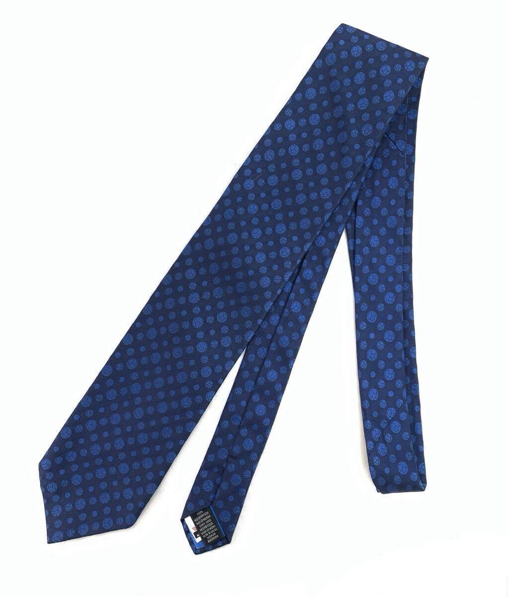 T10/055 dunhill ダンヒル サッカー日本代表 2014 ネクタイ ネイビー拍卖