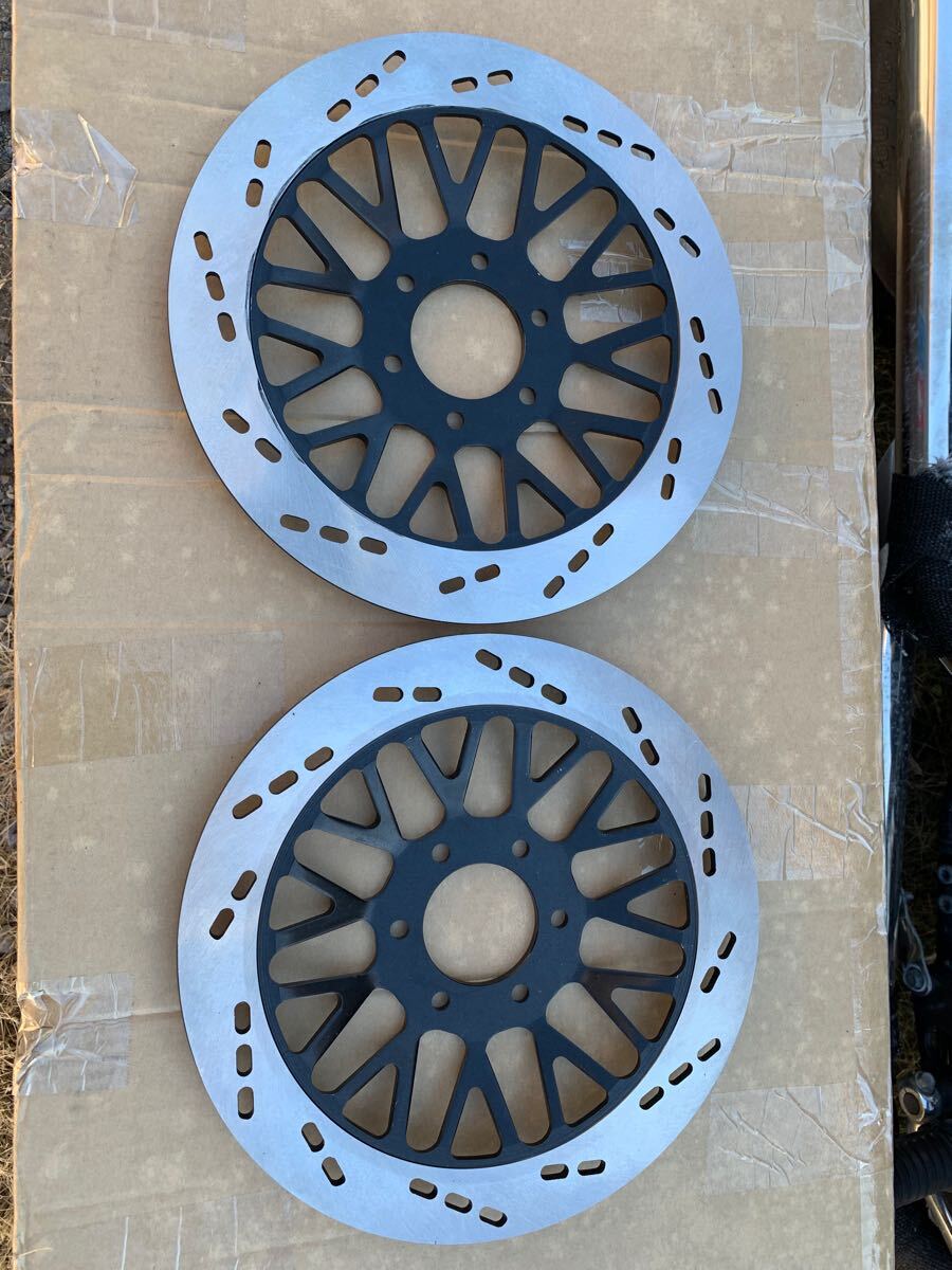 GS400 GSX250E GSX400F GSX400E GT380 ダブルディスク ディスク板 左右セット 希少 社外 ブレーキディスク ディスクローター拍卖