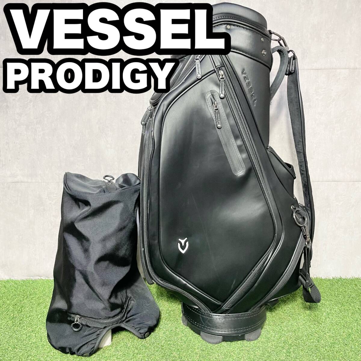 VESSEL PRODIGY Staff ベゼル プロディジー スタッフ キャディバッグ ゴルフバッグ ブラック 大人気 キャディバック 送料無料拍卖