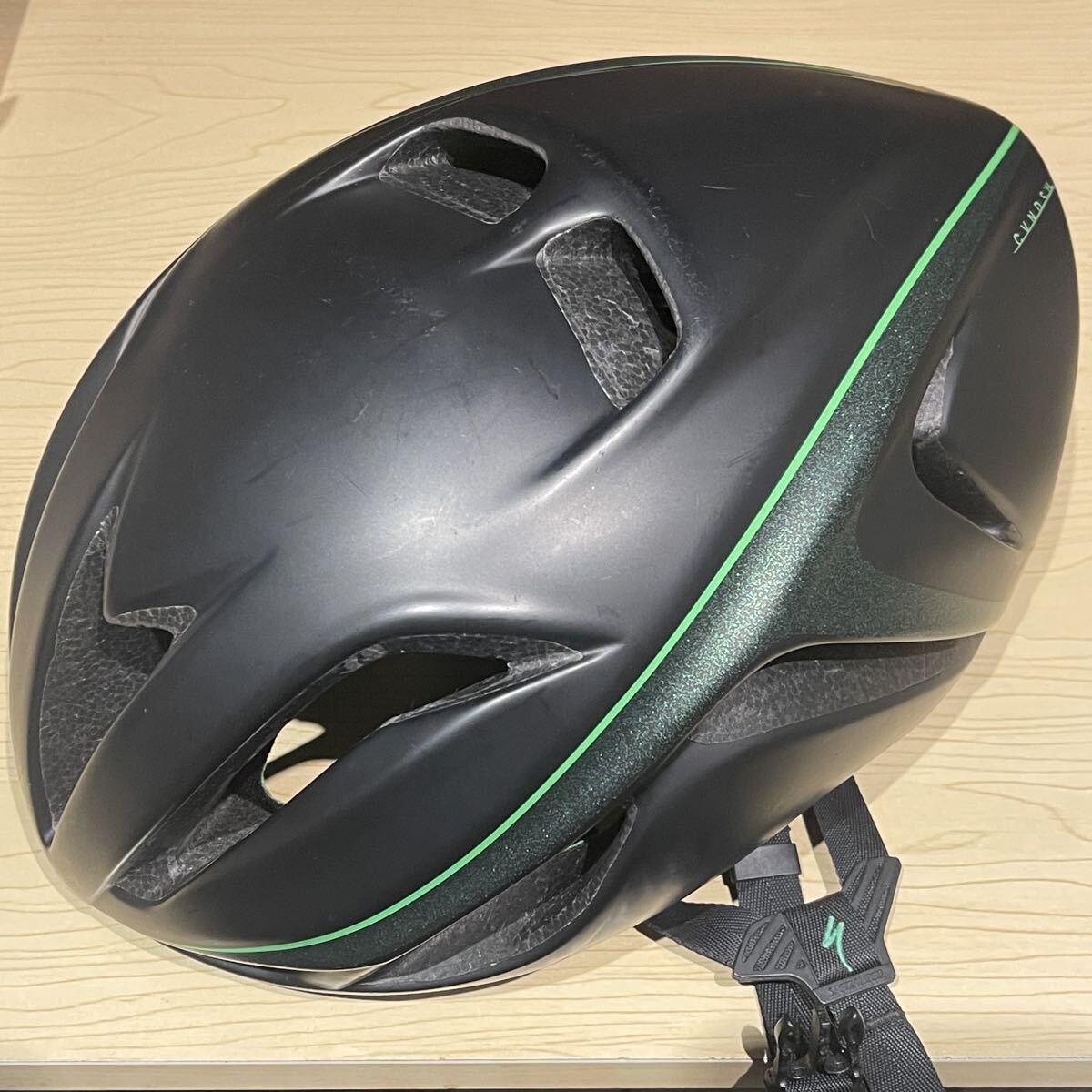 スペシャライズド イヴェード カヴェンディッシュ ヘルメット SPECIALIZED S-WORKS EVADE CVNDSH ロードバイク 自転車 ヘルメット グリーン拍卖