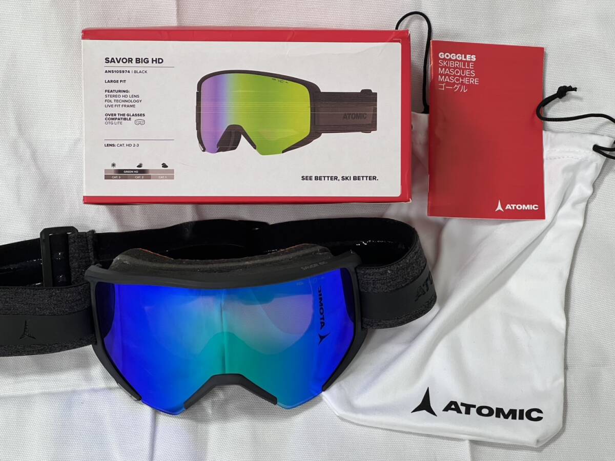 Z8524★1円スタート アトミック スキーゴーグル ATOMIC SAVOR BIG HD AN5105974 BLACK拍卖