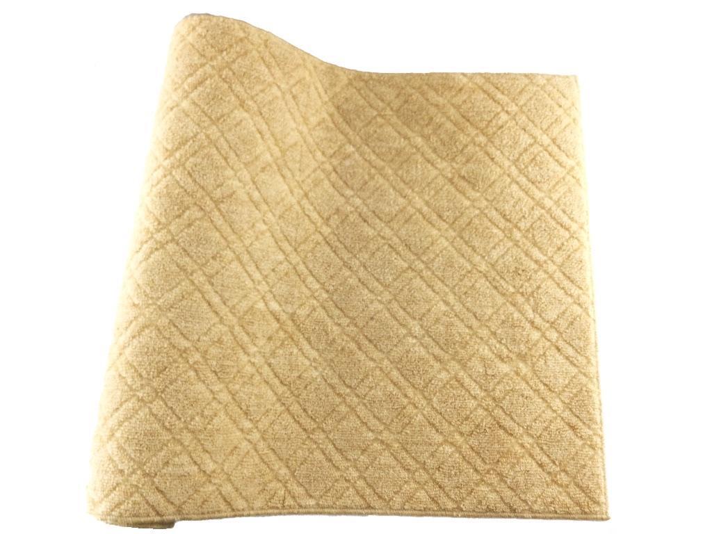 廊下敷きロングマット 防ダニ 遮音 ループパイル ふっくら踏み心地 騒音対策 日本製 超ロング 540x80cm ダブルダイヤ柄 ベージュ拍卖