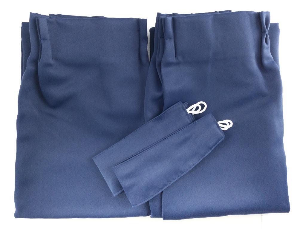 ドレープカーテン 2枚 1級遮光 幅100x178cm ナイトブルー拍卖