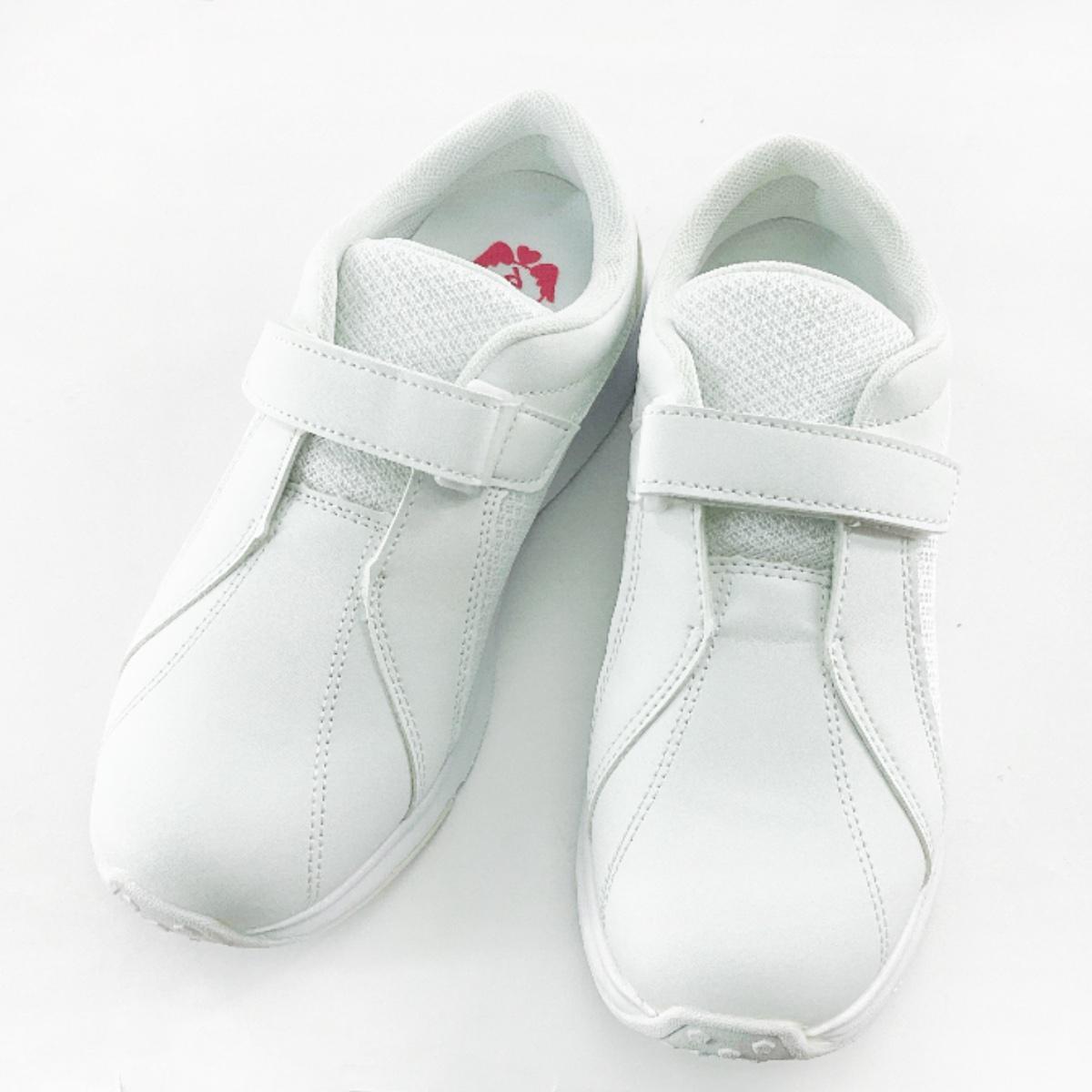 ナースシューズ メッシュシューズ クッション中敷付 看護師 介護士 M 22.5~23.0cm ホワイト拍卖