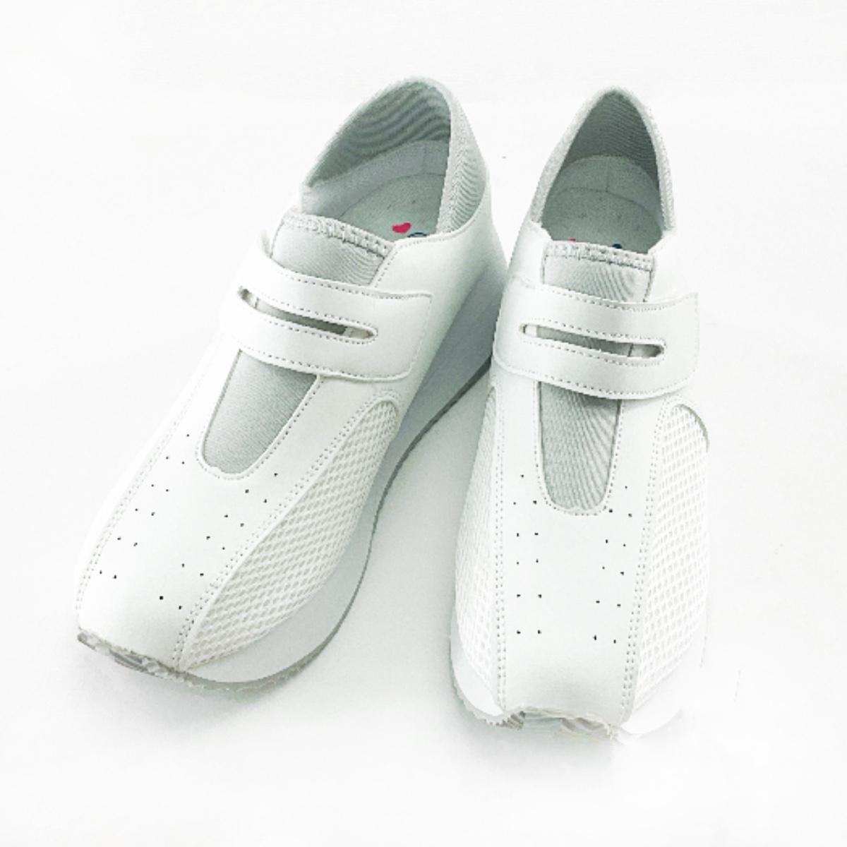 訳あり 厚底ソール 2WAYシューズ 看護師 介護士 23.5cm ホワイト拍卖