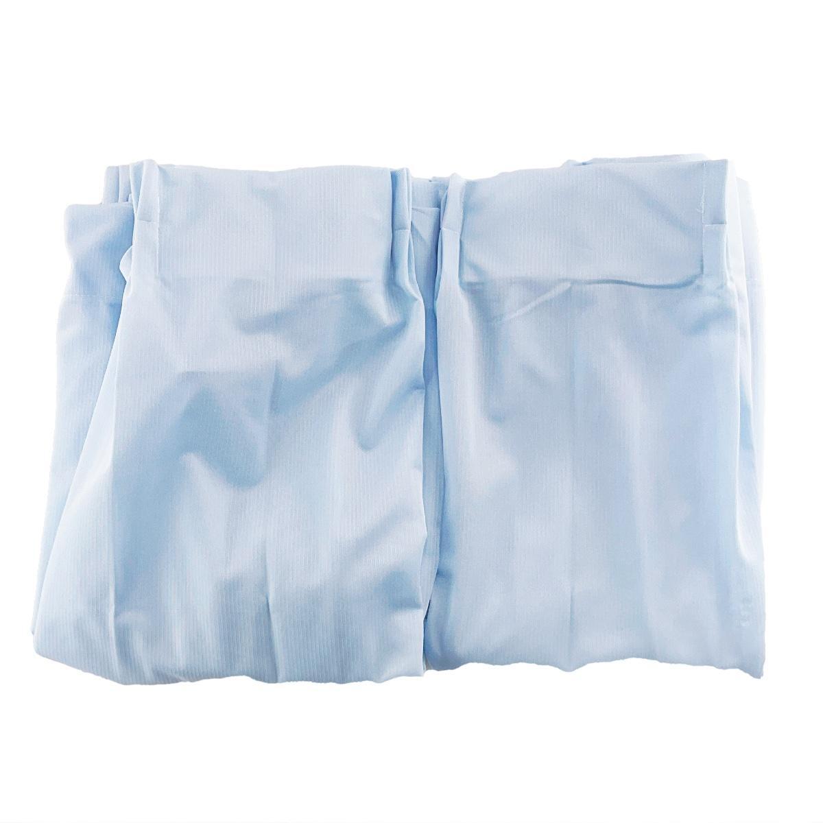 レースカーテン 遮像 UVカット もっと見えにくい2重レース ミラー 2枚 幅100x198cm ローレルRH ブルー拍卖