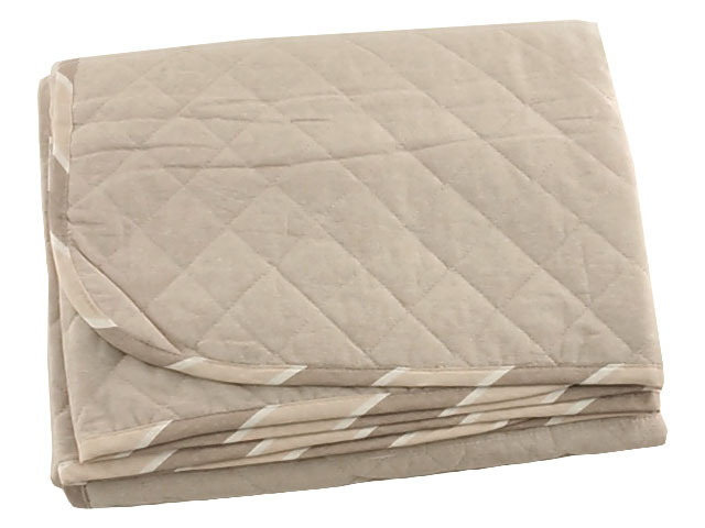 肘なし ソファーカバー 綿100% 平織り キルティング 中掛けタイプ 3人掛用 幅150x160cm サンドベージュ拍卖